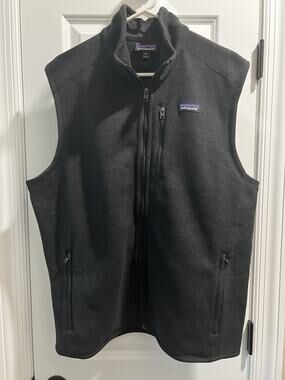 Patagonia Black Fleece Vest - Classic Zip Front XL